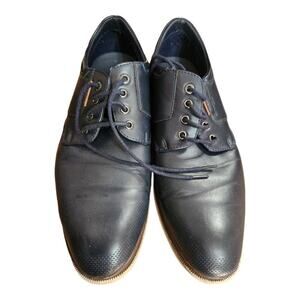 Bruno Marc New York men's sz 10 blue brown classic Oxford lace-up dress shoe